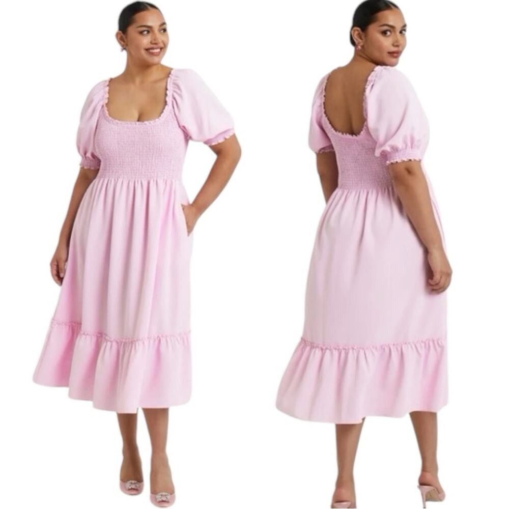 Hill House The Louisa Nap Midi Dress NWT Sold Out!! Ballerina Pink Medium - Picture 4 of 6